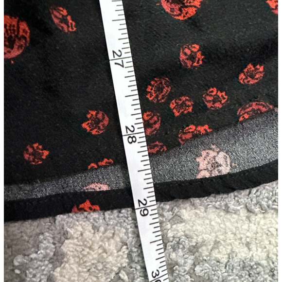 Free People Women's Flowers in Her Hair Tunic Black Red Smocked LS Top Sz Small - Picture 9 of 9